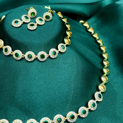 Conjunto circular esmeralda
