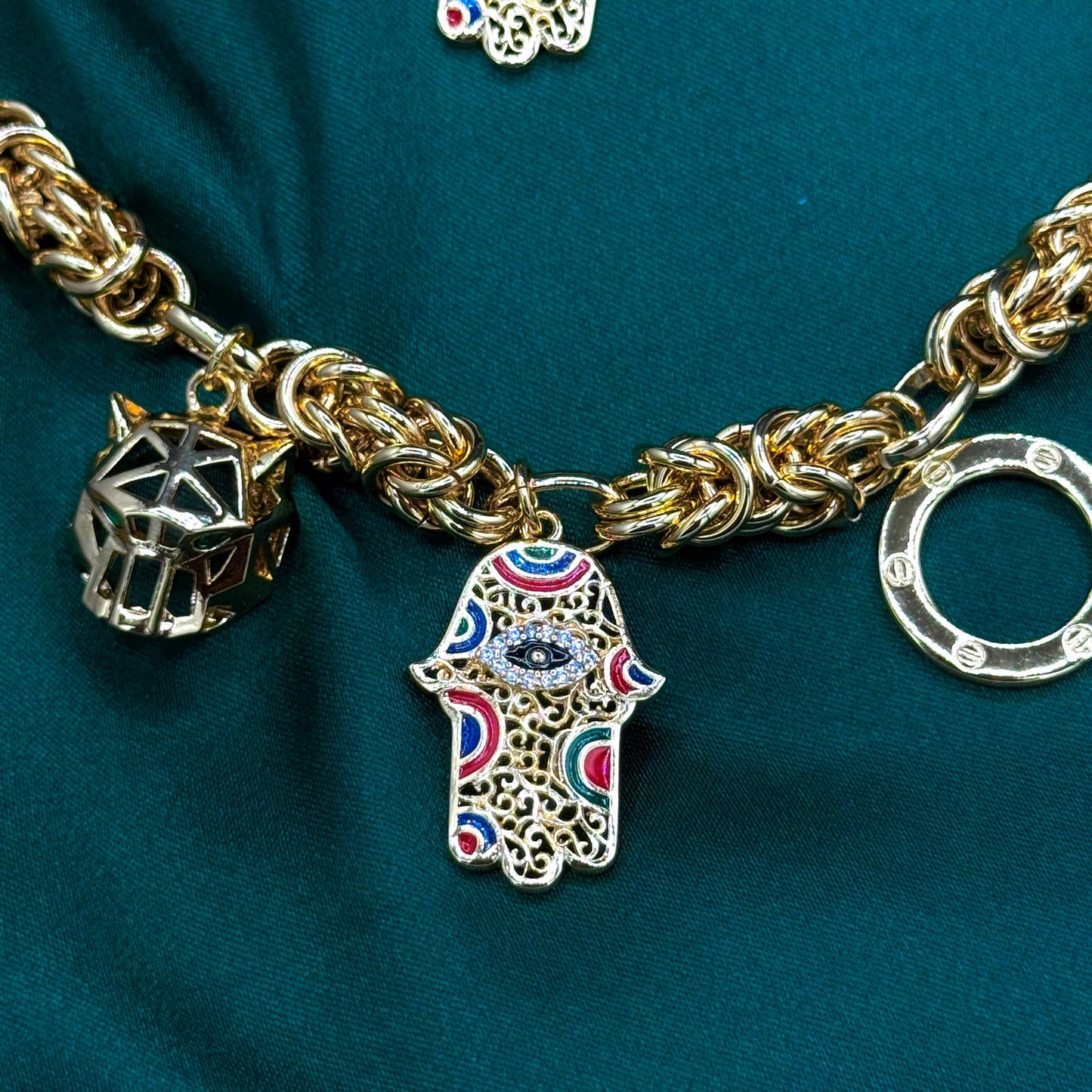 Conjunto oro bizantino charms