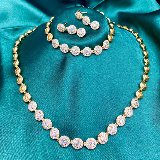 Conjunto circular blanco